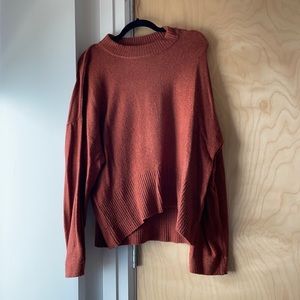 burnt orange oversized sweater